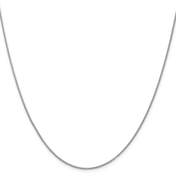 1mm 14k White Gold Diamond Cut Open Franco Chain Necklace, 24 Inch - Picture 3 of 8